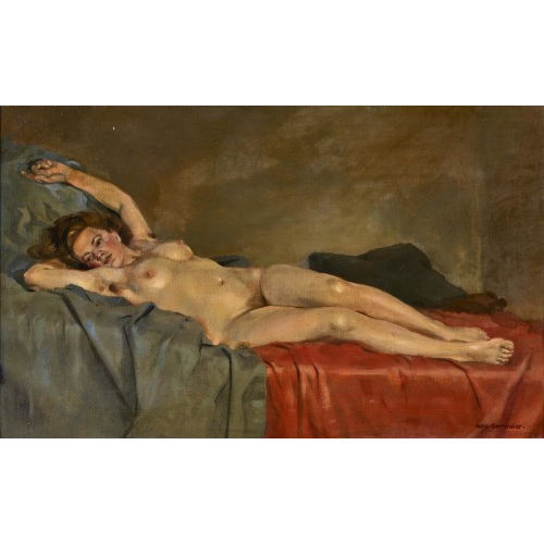 HANS GARTMEIER : Liegender Frauenakt (DOBIASCHOFSKY AUKTIONEN AG)