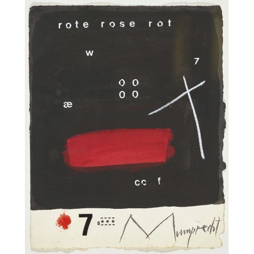 RUDOLF MUMPRECHT : 'rote rose rot' (DOBIASCHOFSKY AUKTIONEN AG)