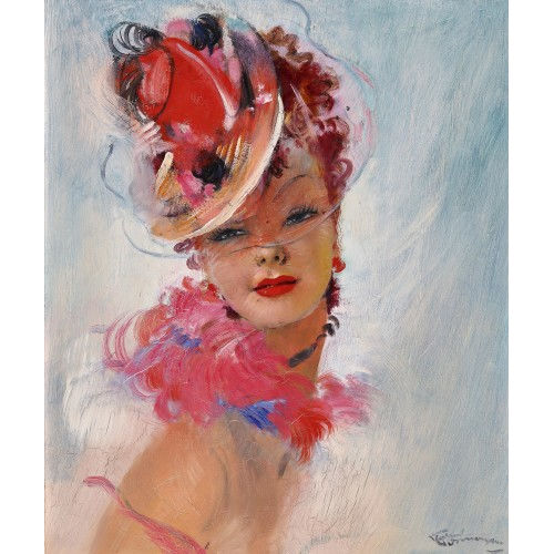 JEAN-GABRIEL DOMERGUE : 'Wanda L.' (DOBIASCHOFSKY AUKTIONEN AG)