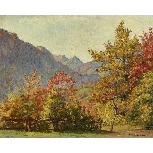 HANS WIDMER : Berglandschaft im Herbst (DOBIASCHOFSKY AUKTIONEN AG)