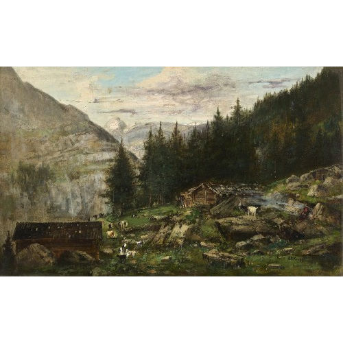 EDUARD R�EGG : Vieh auf der Alp (DOBIASCHOFSKY AUKTIONEN AG)