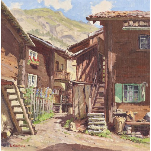 EKKEHARD ERWIN KOHLUND : Holzh�user in Zermatt (DOBIASCHOFSKY AUKTIONEN AG)