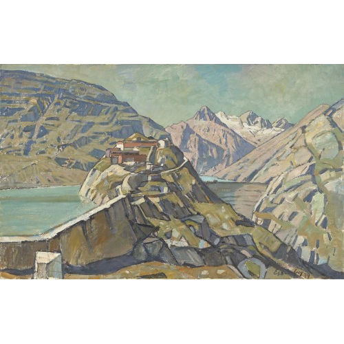HANS EGGENBERG : Staudamm im Gebirge (DOBIASCHOFSKY AUKTIONEN AG)