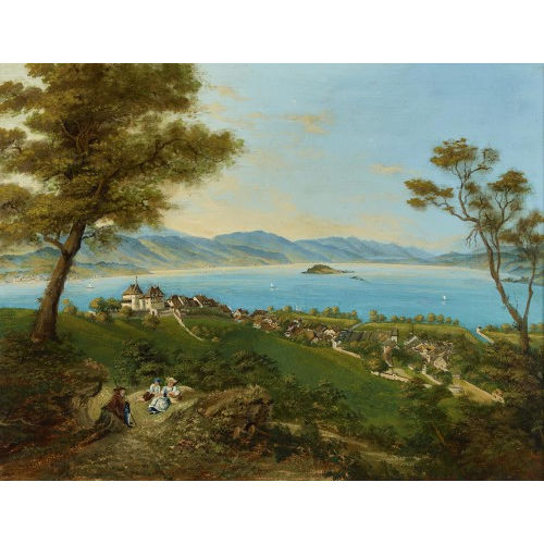 20. JH. SCHWEIZ : Seelandschaft (DOBIASCHOFSKY AUKTIONEN AG)