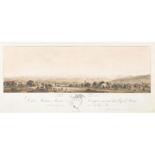 GOTTLIEB SIGMUND STUDER : 'Cha�ne d'Alpes vue depuis les environs de Berne' (DOBIASCHOFSKY AUKTIONEN AG)
