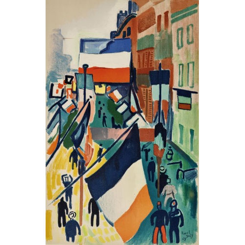 RAOUL DUFY : 'Rue pavois�e' (DOBIASCHOFSKY AUKTIONEN AG)
