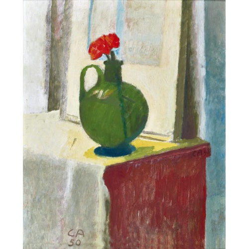 CUNO AMIET : Stillleben mit Blume in gr�ner Henkelvase (DOBIASCHOFSKY AUKTIONEN AG)