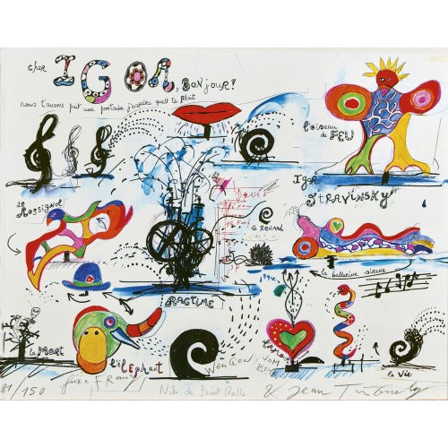 NIKI DE SAINT PHALLE : 'Cher Igor Bonjour' (DOBIASCHOFSKY AUKTIONEN AG)