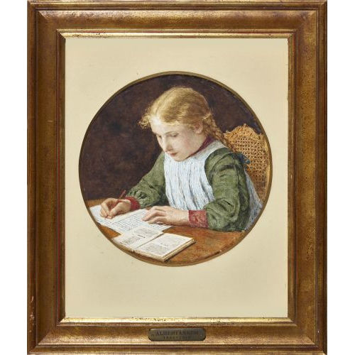 ALBERT ANKER : 'Schreibendes M�dchen' (DOBIASCHOFSKY AUKTIONEN AG)