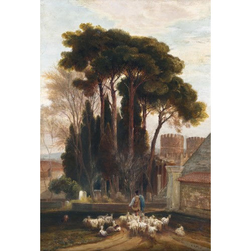 CHARLES EARLE : 'Keats's Grave. Rome' (DOBIASCHOFSKY AUKTIONEN AG)