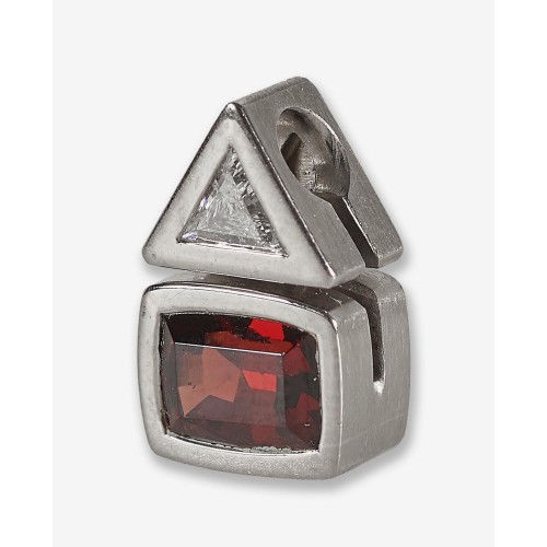 GRANAT-DIAMANT-ANH�NGER : (DOBIASCHOFSKY AUKTIONEN AG)