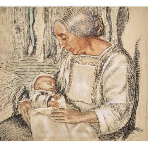 CHARLES-CLOS OLSOMMER : Femme et enfant (DOBIASCHOFSKY AUKTIONEN AG)