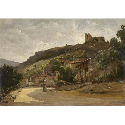 19. JH. ITALIEN : Voralpine Dorfstrasse (DOBIASCHOFSKY AUKTIONEN AG)