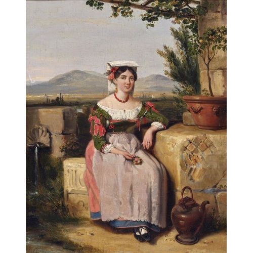 L�OPOLD LOUIS ROBERT : Jeune paysanne romaine (DOBIASCHOFSKY AUKTIONEN AG)