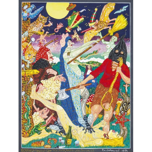 PETER VON WATTENWYL : 'Equinox-Versuch (der Tote, Hirte, Henker, Die Zauberin)' (DOBIASCHOFSKY AUKTIONEN AG)