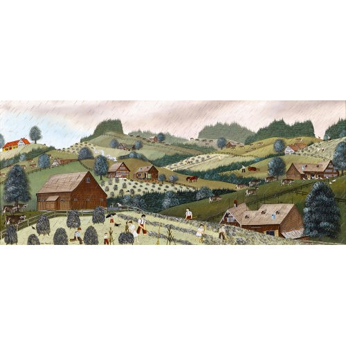 ALBERT MANSER : Appenzeller Heuernte im Regen (DOBIASCHOFSKY AUKTIONEN AG)