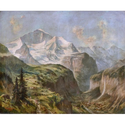 GOTTFRIED ST�HLY-RYCHEN : 'Jungfrau von Wengen aus' (DOBIASCHOFSKY AUKTIONEN AG)