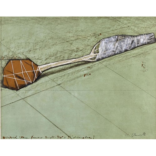 CHRISTO UND JEANNE-CLAUDE) CHRISTO & JEANNE-CLAUDE (JAVACHEFF : 'Wrapped Tree' (DOBIASCHOFSKY AUKTIONEN AG)