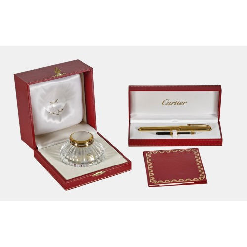 TINTENFASS MIT F�LLFEDERHALTER : Paris, 20./21. Jh. (Cartier) (DOBIASCHOFSKY AUKTIONEN AG)