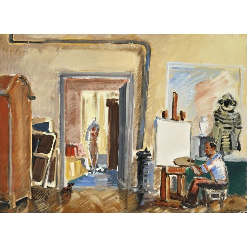RAOUL DOMENJOZ : L'atelier (DOBIASCHOFSKY AUKTIONEN AG)