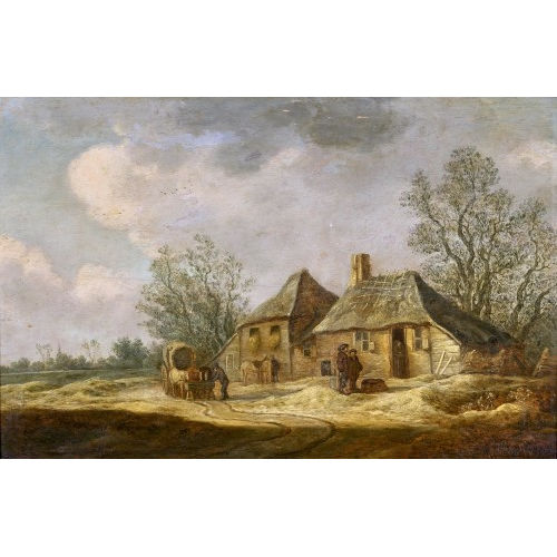 PIETER DE NEYN : B�uerliche Landschaft mit H�usern (DOBIASCHOFSKY AUKTIONEN AG)