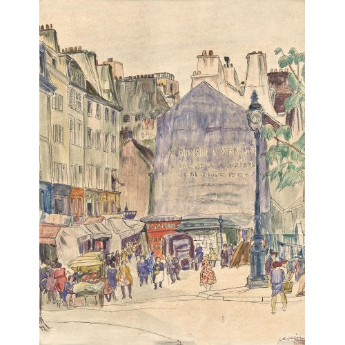 JULES PASCIN : Pariser Strassenszene (DOBIASCHOFSKY AUKTIONEN AG)
