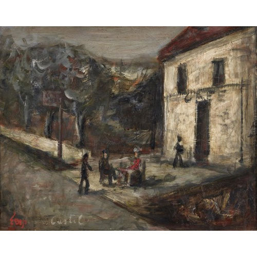 MOSHE CASTEL : Caf� au Beaulieu de Safed (DOBIASCHOFSKY AUKTIONEN AG)
