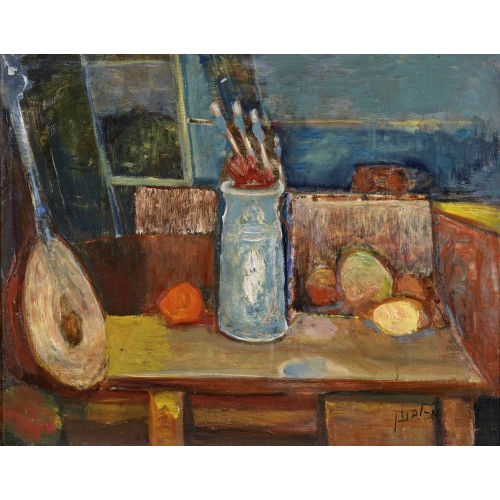 MORDECHAI LEVANON : Still life in the studio (DOBIASCHOFSKY AUKTIONEN AG)