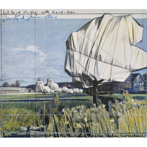 CHRISTO UND JEANNE-CLAUDE) CHRISTO & JEANNE-CLAUDE (JAVACHEFF : 'Wrapped trees' (DOBIASCHOFSKY AUKTIONEN AG)