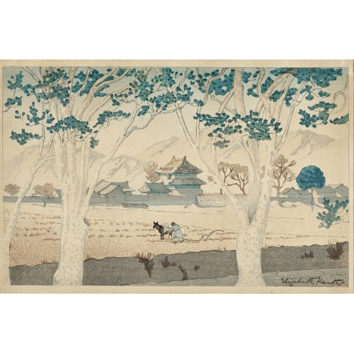 ELISABETH KEITH : Rice fields and distant village China (DOBIASCHOFSKY AUKTIONEN AG)
