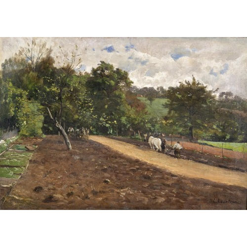 HECTOR HANOTEAU : Pfl�gende Bauern (DOBIASCHOFSKY AUKTIONEN AG)