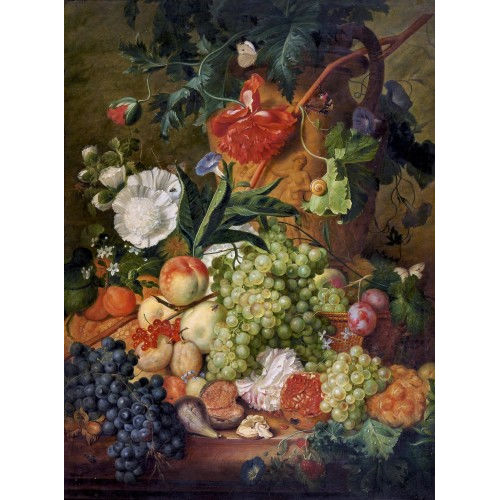 JAN VAN HUYSUM : Stillleben mit Blumen und Fr�chten (DOBIASCHOFSKY AUKTIONEN AG)