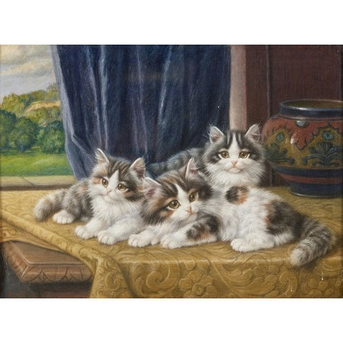 BURKHARD (GEN. KATZEN-FLURY) FLURY : Liegende K�tzchen (DOBIASCHOFSKY AUKTIONEN AG)