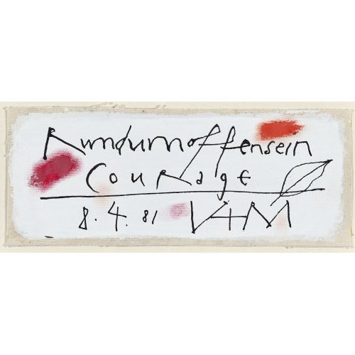 RUDOLF MUMPRECHT : 'Rundumoffensein. Courage' (DOBIASCHOFSKY AUKTIONEN AG)