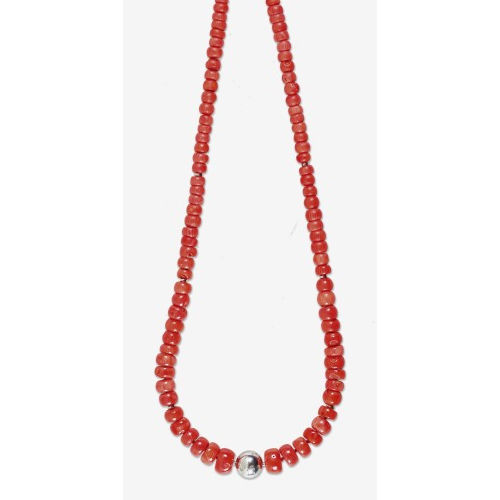 KORALLEN-DIAMANT-COLLIER : (DOBIASCHOFSKY AUKTIONEN AG)