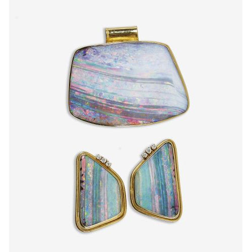 OPAL-DIAMANT-SET : (DOBIASCHOFSKY AUKTIONEN AG)