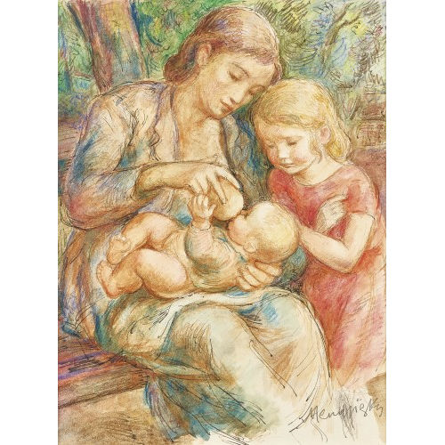 SERGE MENDJISKY : M�re et enfant (DOBIASCHOFSKY AUKTIONEN AG)
