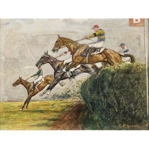 CARL FRANZ BAUER : Das H�rdenrennen (DOBIASCHOFSKY AUKTIONEN AG)