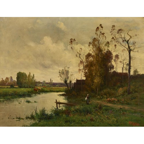 MARIE CHARVET : Au bord de la rivi�re (DOBIASCHOFSKY AUKTIONEN AG)