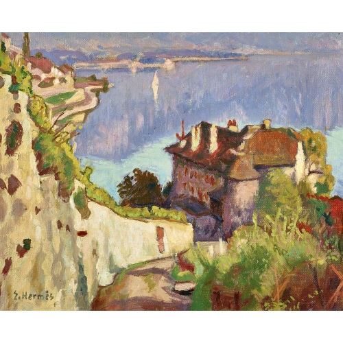 ERICH HERM�S : 'Ch�teau Gl�rolles au Lac L�man' (DOBIASCHOFSKY AUKTIONEN AG)