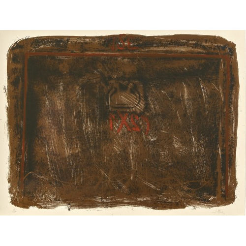 ANTONI T�PIES : 'Lithographie in Schwarz, Sienabraun und Rot' (DOBIASCHOFSKY AUKTIONEN AG)