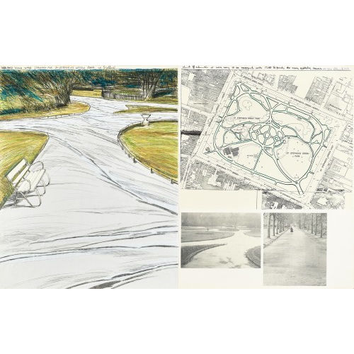 CHRISTO UND JEANNE-CLAUDE) CHRISTO & JEANNE-CLAUDE (JAVACHEFF : 'Wrapped Walk Ways (Project for St. Stephen's Green Park in Dublin)' (DOBIASCHOFSKY AUKTIONEN AG)