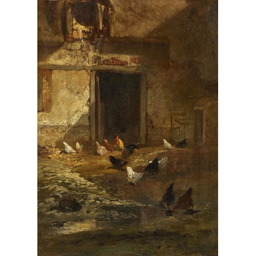EUG�NE MODESTE EDMOND (POIDEVIN) LEPOITTEVIN : H�hnerhof (DOBIASCHOFSKY AUKTIONEN AG)