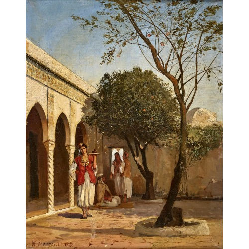NUMA MARZOCCHI DE BELLUCCI : Innenhof im algerischen S�tif (DOBIASCHOFSKY AUKTIONEN AG)
