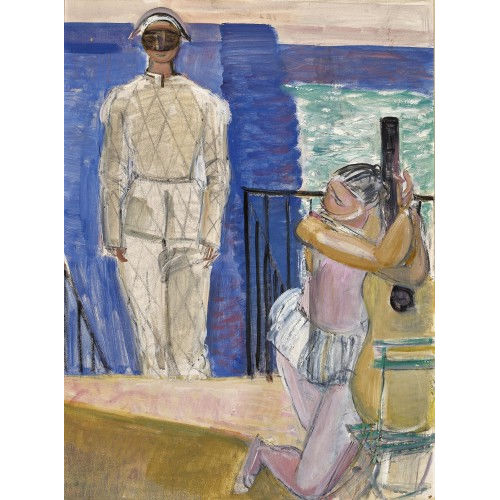 MAURICE BARRAUD : Arlequin et la guitariste (DOBIASCHOFSKY AUKTIONEN AG)