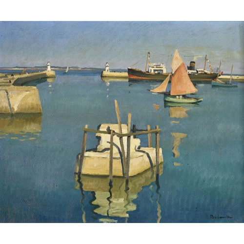 GASTON BALANDE : Le port (DOBIASCHOFSKY AUKTIONEN AG)