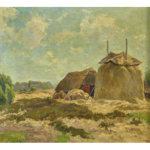 ADRIANUS MIOL�E : 'Schuur en hooischelf, Vierhouten' (DOBIASCHOFSKY AUKTIONEN AG)