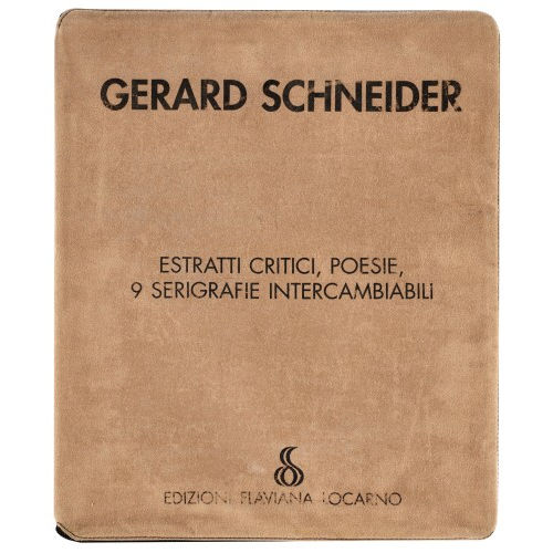 G�RARD ERNEST ALBERT SCHNEIDER : 'Estratti Critici, Poesie' (DOBIASCHOFSKY AUKTIONEN AG)