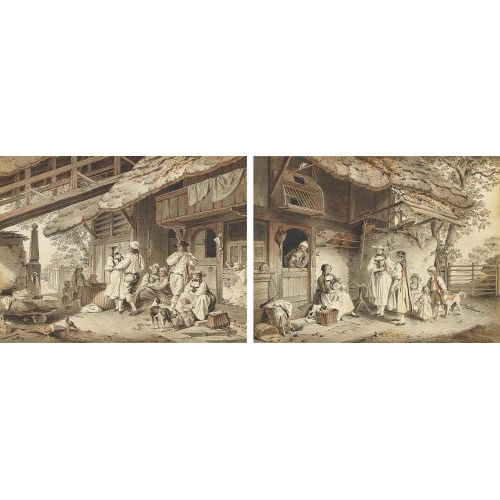 SIGMUND FREUDENBERGER : Paar Bauernszenen (DOBIASCHOFSKY AUKTIONEN AG)