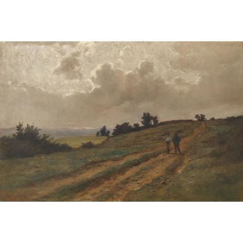GUSTAVE EUG�NE CASTAN : Zwei Bauern auf einem Feldweg (DOBIASCHOFSKY AUKTIONEN AG)